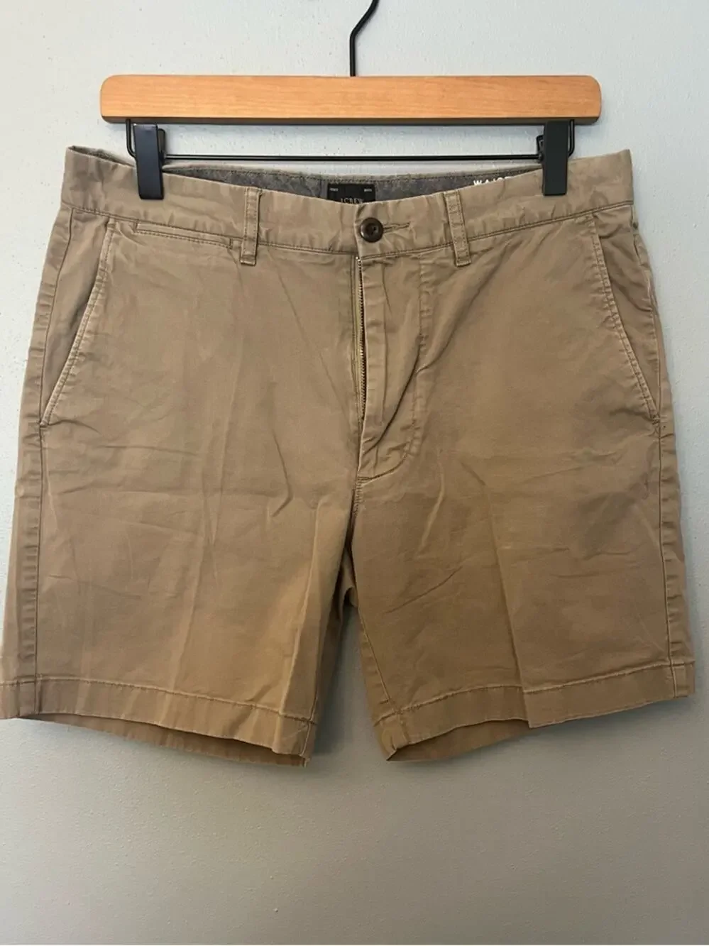 J. Crew Tan Flat-Front Chino Shorts